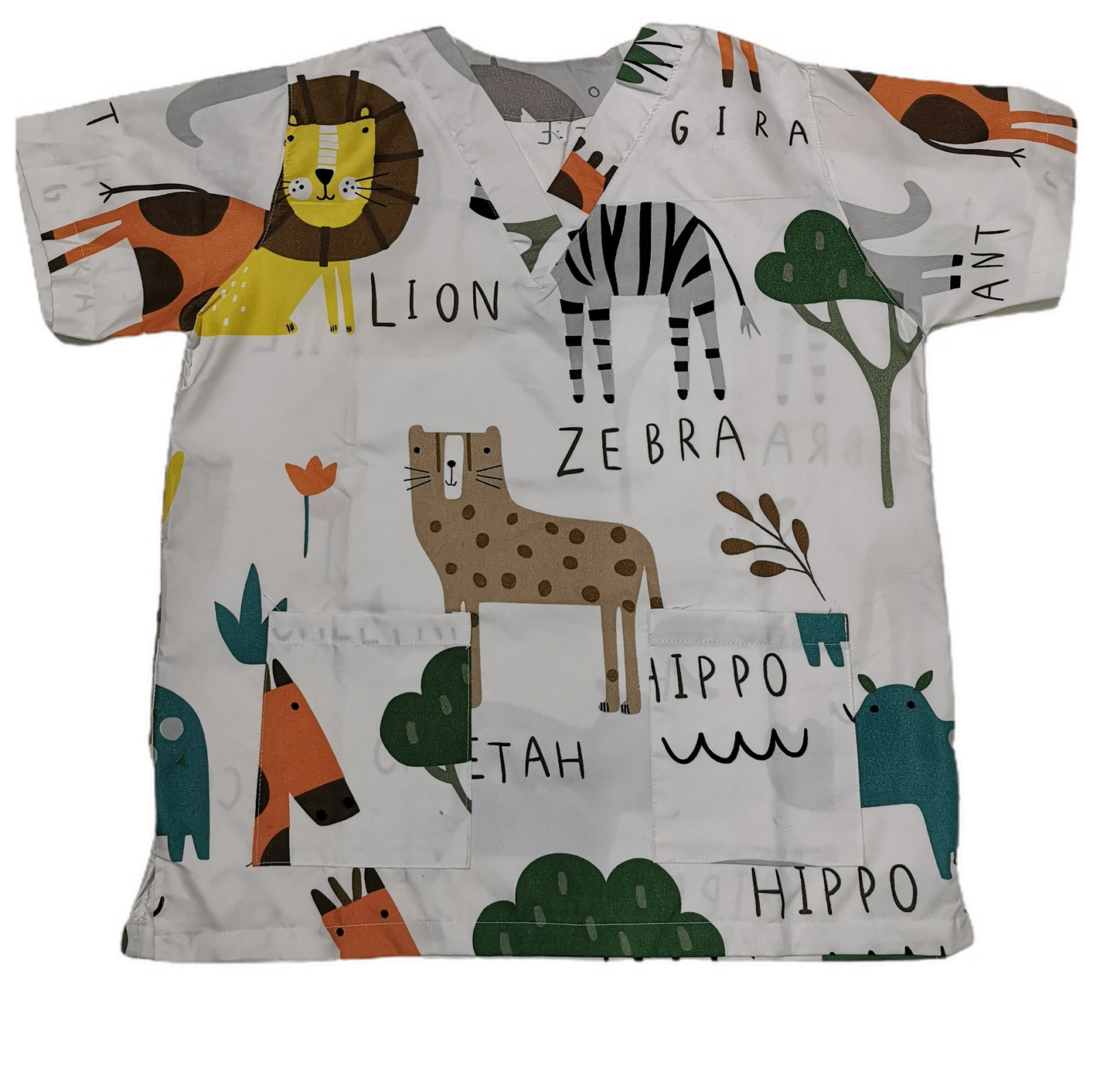 Safari Animals Nurse Scrubs - Fun, Comfortable & Practical