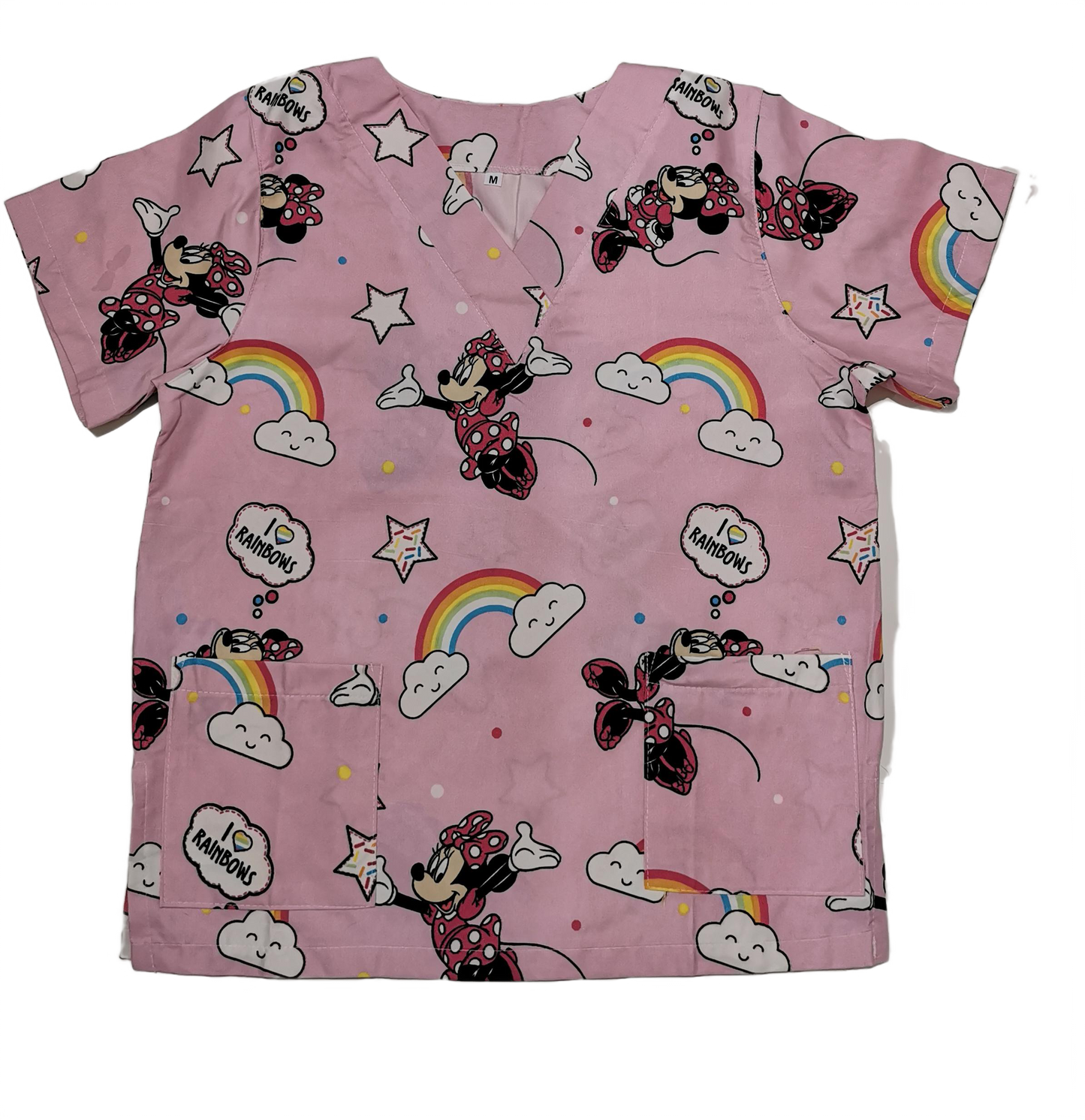 Minnie Mouse Rainbows Nurse Scrubs - Cheerful, Comfortable & Durable