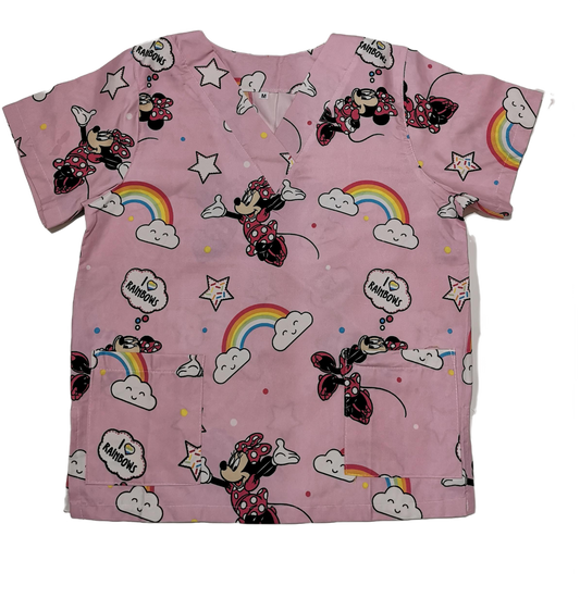 Minnie Mouse Rainbows Nurse Scrubs - Cheerful, Comfortable & Durable