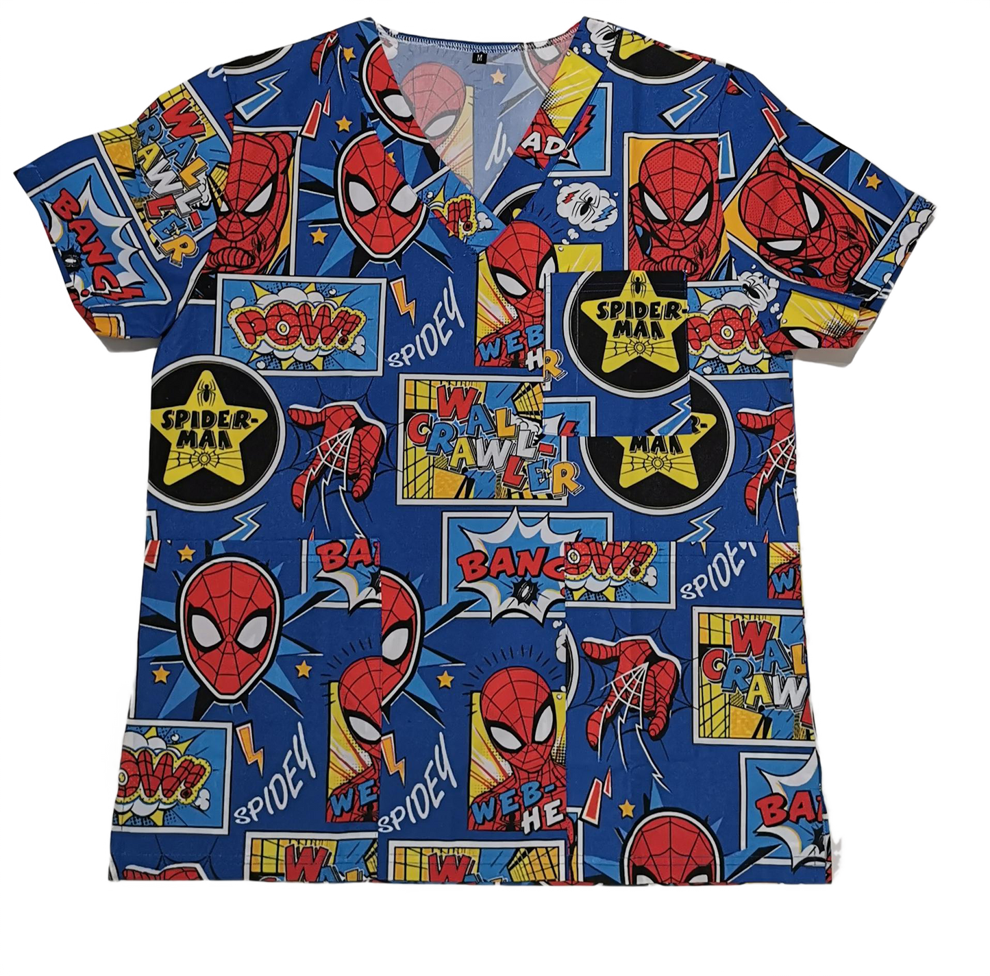 Spiderman Comic Nurse Scrubs - Dynamic, Comfortable & Functional