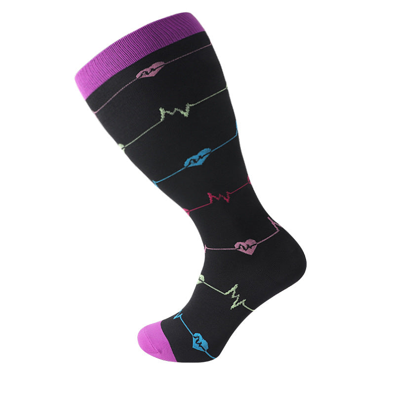 MediSupport Plus Size Compression Socks (Colorful)