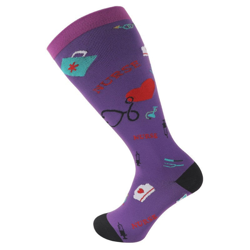 MediSupport Plus Size Compression Socks (Colorful)