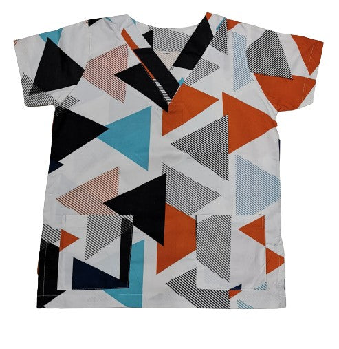 Geometric Pattern Nurse Scrubs - Modern, Stylish & Comfortable