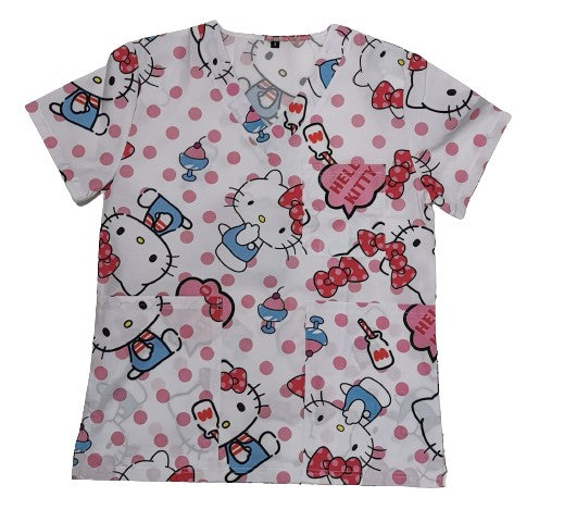 Hello Kitty Polka Dot Nurse Scrubs - Cheerful, Comfortable & Practical