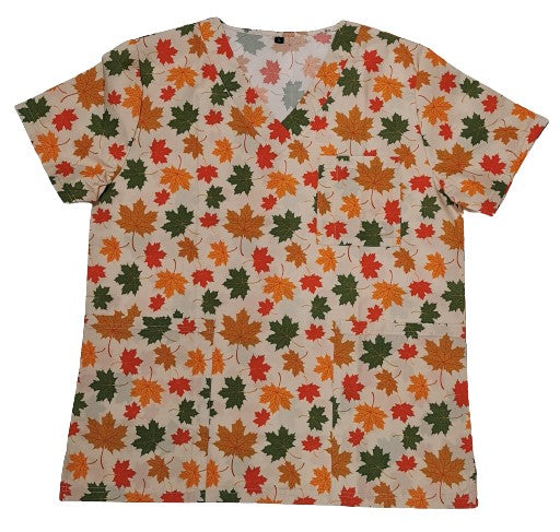 Autumn Leaves Nurse Scrubs - Seasonal, Comfortable & Durable