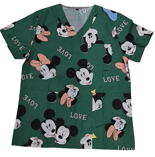 Mickey and Minnie Love Nurse Scrubs - Charming, Comfortable & Durable